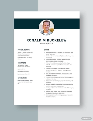 Food Worker Resume