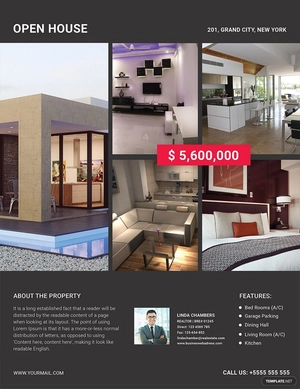 Simple Open House Flyer Template
