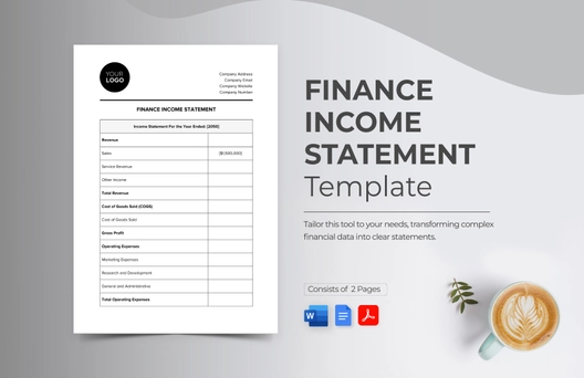 Finance Income Statement Template