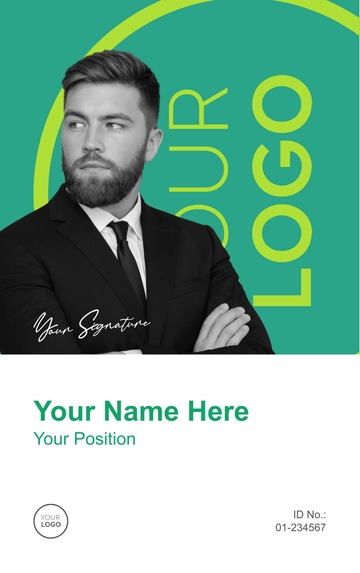 Free Brand Manager ID Card Template to Edit Online