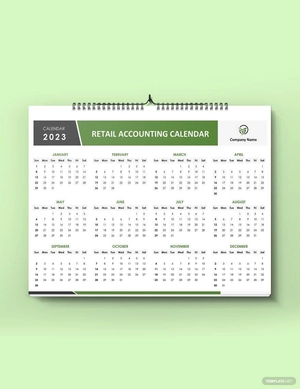 Retail Accounting Desk Calendar Template