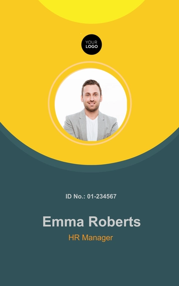 Free HR Manager ID Card Template to Edit Online
