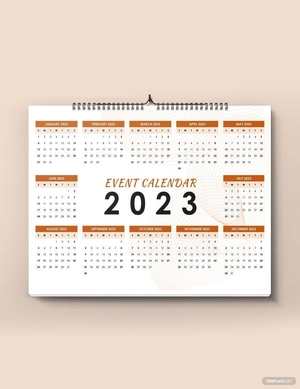 Sample Event Desk Calendar Template
