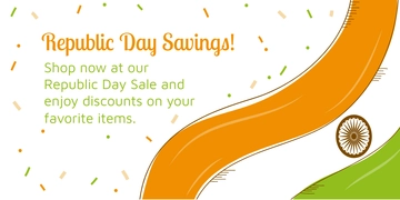 Free Republic Day Sale Banner Template to Edit Online