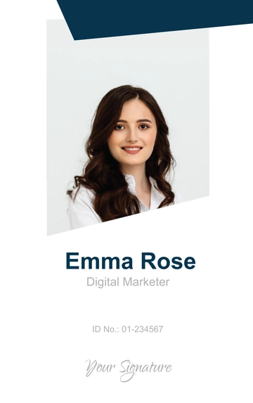 Free Marketing Director ID Card Template to Edit Online