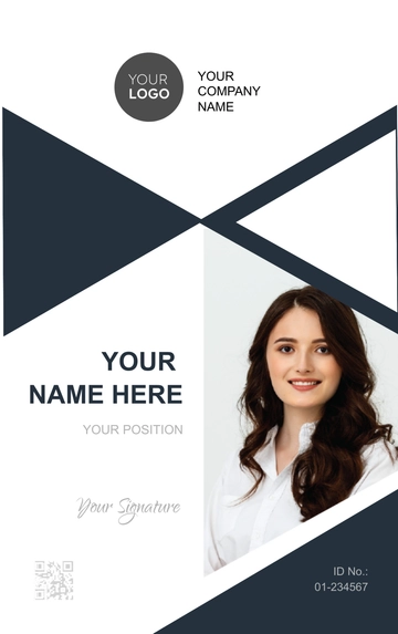 Free Sales Manager ID Card Template to Edit Online