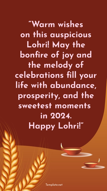 Free Lohri 2024 Quote Template to Edit Online