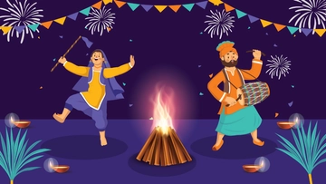 Free Lohri Festival Background Template to Edit Online