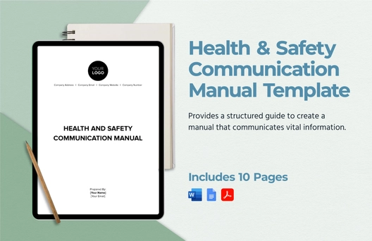 Health & Safety Communication Manual Template