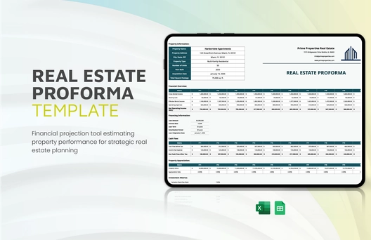 Real Estate Proforma Template