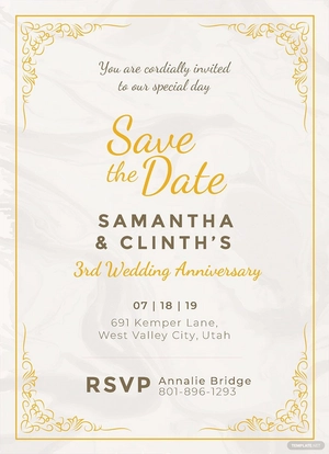 Anniversary Invitation Card Template