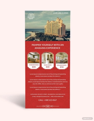 Printable Hotel Rack Card Template