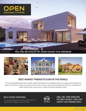 Open Housing Scheme Flyer Template