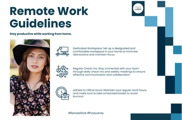 Free Work From Home Guidelines Banner HR Template to Edit Online