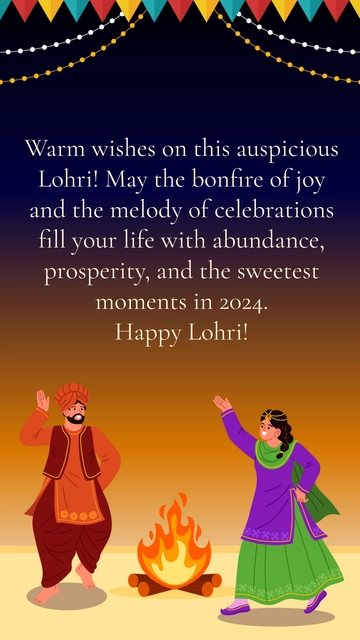 Free Lohri Bonfire Quote Template to Edit Online