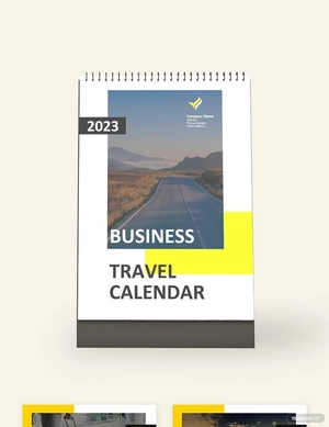 Business Travel Desk Calendar Template