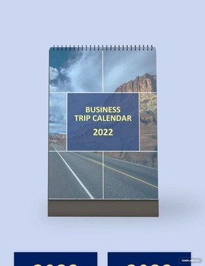 Business Trip Desk Calendar Template