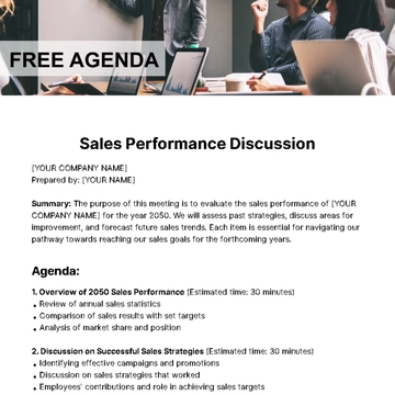 Free Agenda Template to Edit Online