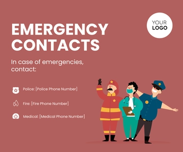 Free Emergency Contact Banner HR Template to Edit Online