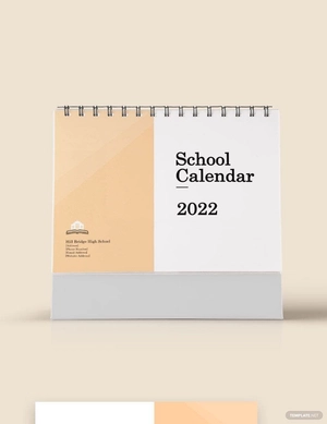 Printable School Desk Calendar Template