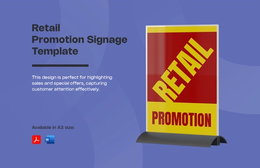 Retail Promotion Signage Template