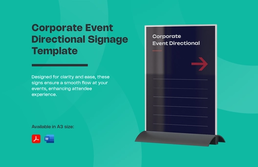 Corporate Event Directional Signage Template