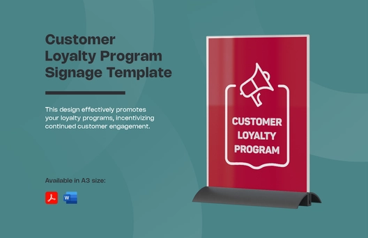Customer Loyalty Program Signage Template