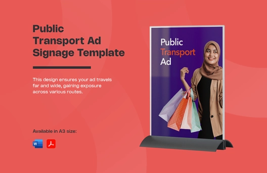 Public Transport Ad Signage Template