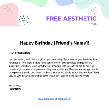 Free Aesthetic Note Template to Edit Online