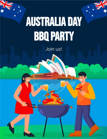 Free Australia Day Event Flyer Template to Edit Online