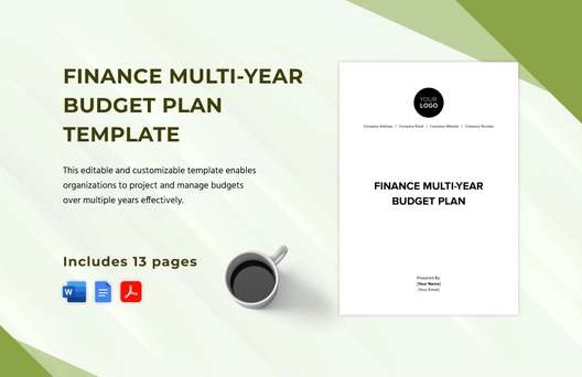 Finance Multi-Year Budget Plan Template