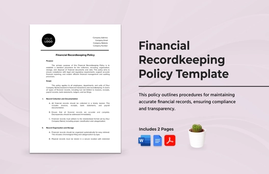 Financial Recordkeeping Policy Template