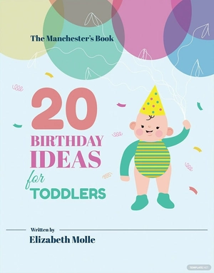 Children's Birthday Book Cover Template
