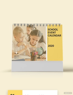 School Event Desk Calendar Template