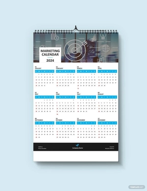 Simple Marketing Desk Calendar Template