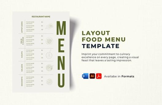 Layout Food Menu Template