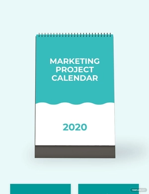 Marketing Project Desk Calendar Template