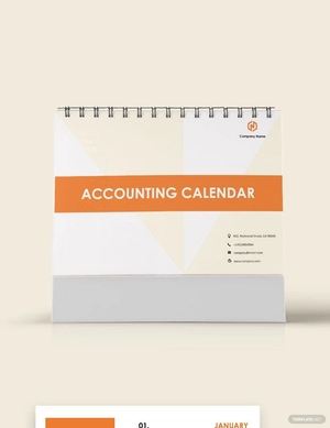 Accounting Desk Calendar Template