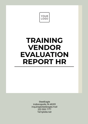 Free Training Vendor Evaluation Report HR Template to Edit Online