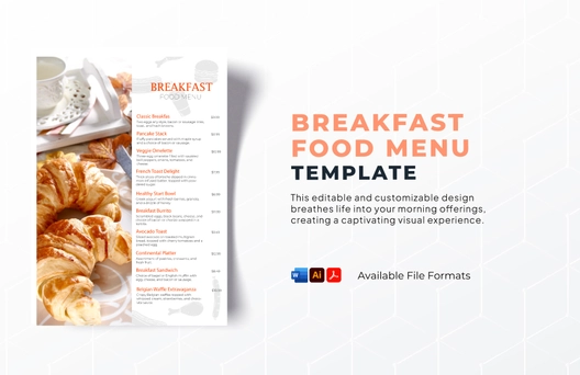 Breakfast Food Menu Template