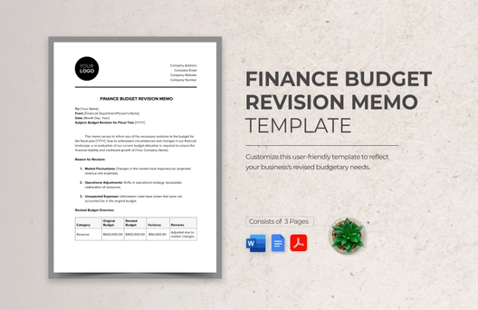 Finance Budget Revision Memo Template