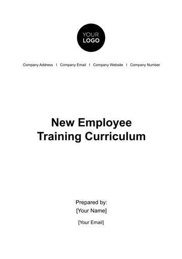 Free New Employee Training Curriculum HR Template to Edit Online