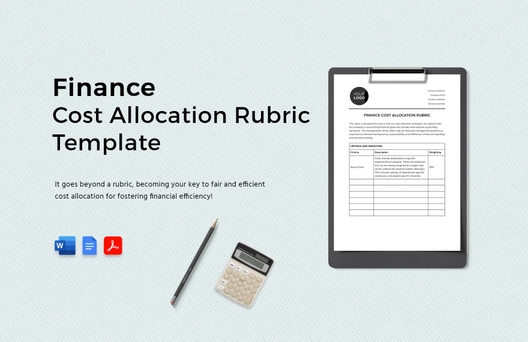 Finance Cost Allocation Rubric Template