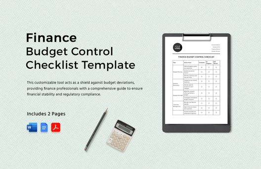 Finance Budget Control Checklist Template
