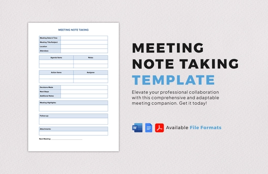 Meeting Note Taking Template