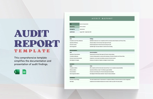 Audit Report Template Audit Report Template