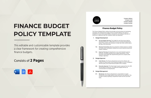 Finance Budget Policy Template