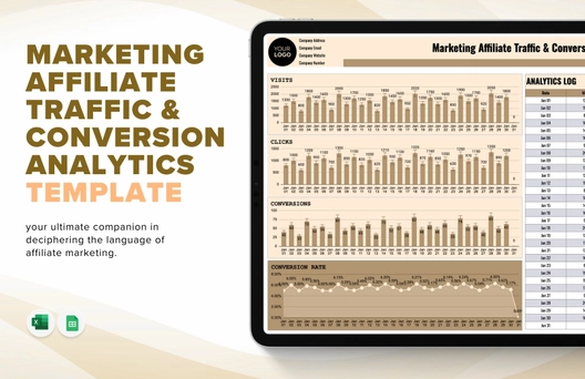 Marketing Affiliate Traffic & Conversion Analytics Template