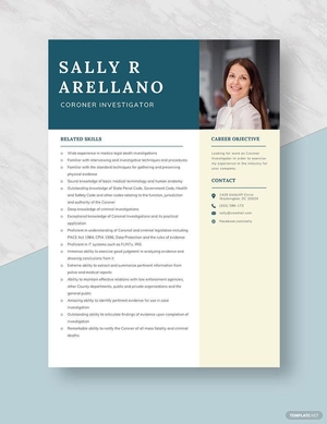 Coroner Investigator Resume