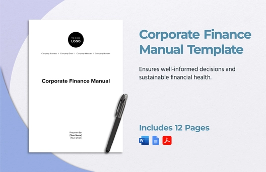 Corporate Finance Manual Template